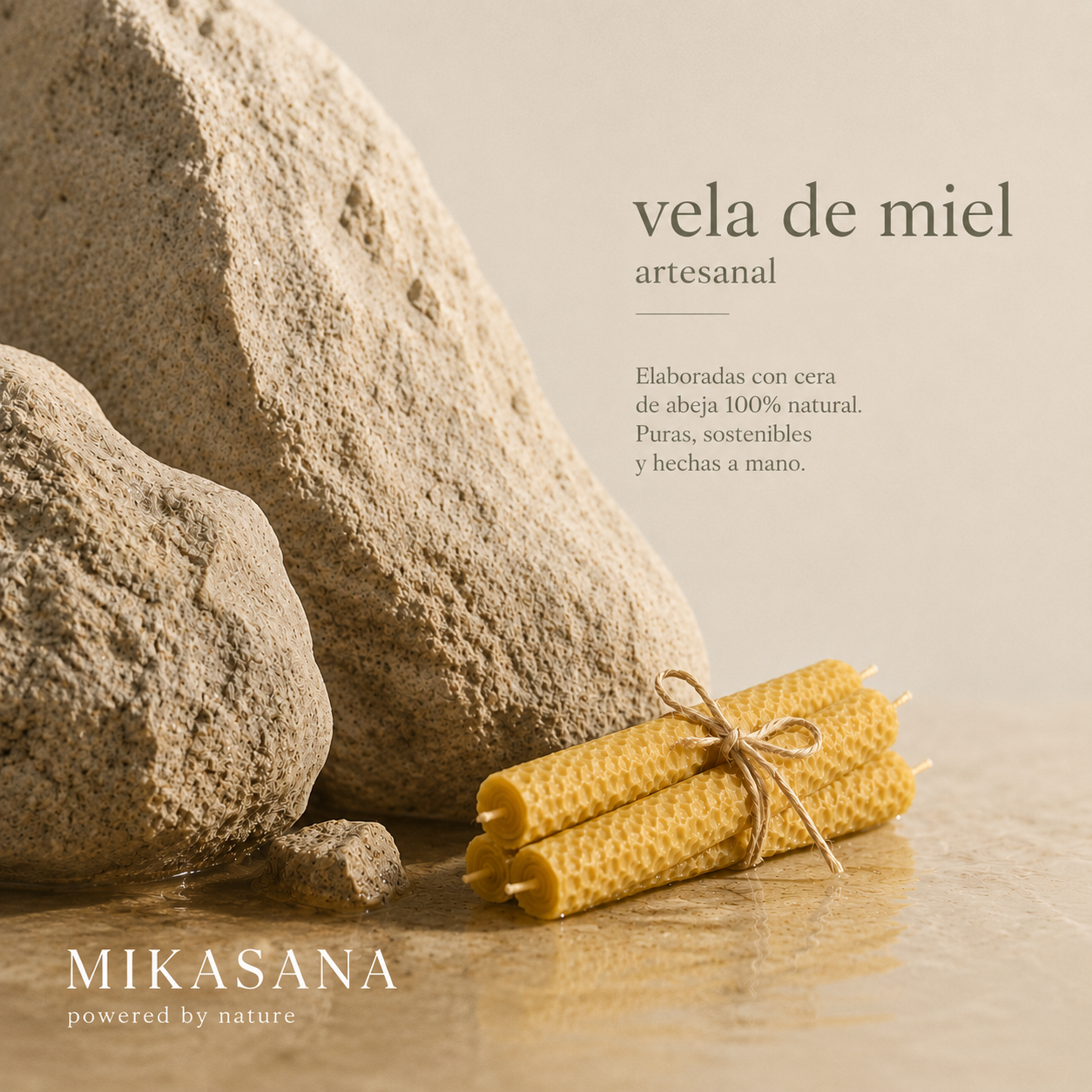 Vela de miel artesanal - Imagen 2